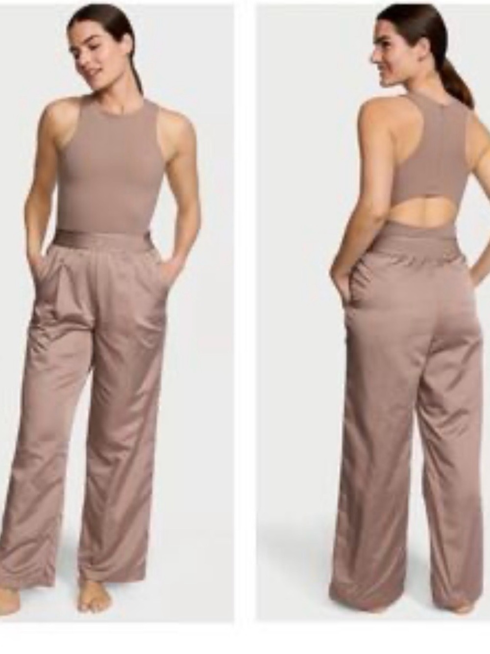 Victoria’s Secret Mauve Sleeveless Wide-Leg Jumpsuit – Size M (NWT)